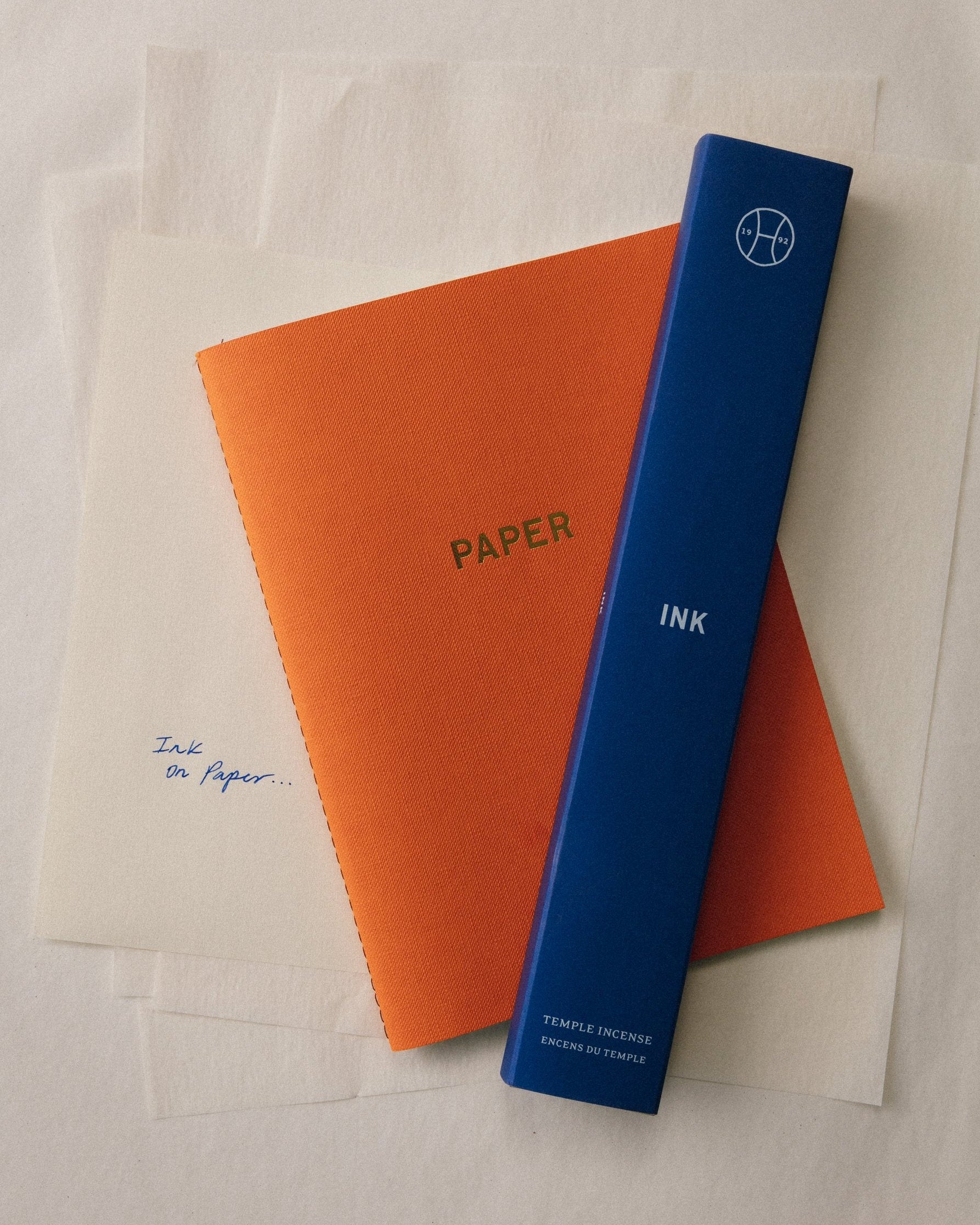 Ink on Paper: Paper notebook and Ink incense
